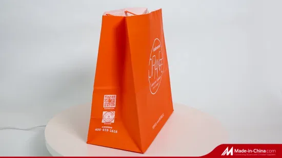 Emballage alimentaire à emporter bon marché Sacs en papier kraft Pain Burger Snack Donuts Poulet frit Rôti Sac d'emballage de stockage en papier kraft Sacs kraft brun blanc résistant à la graisse