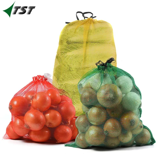 Sac tissé en plastique PP, Protection des fruits et légumes, oignon, emballage en maille, sac en maille