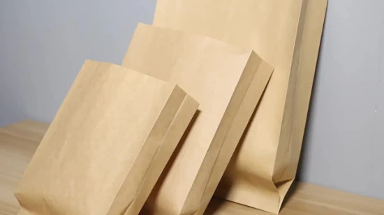 Sac de papier de pain de boulangerie d'emballage alimentaire Kraft à emporter personnalisé pour les aliments à emporter