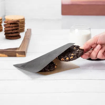 Emballage alimentaire résistant à la graisse ouvert double face personnalisé sac en papier kraft brun avec votre propre logo pour le pain de pâtisserie