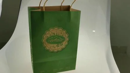 Sac d'emballage de détail sur mesure d'excellente qualité, emballage en papier cadeau, sac d'emballage de détail, sacs à poignée découpée